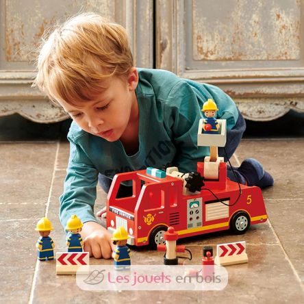 Camion de pompier avec figurines TL8367 Tender Leaf Toys 2