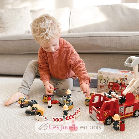 Camion de pompier avec figurines TL8367 Tender Leaf Toys 3