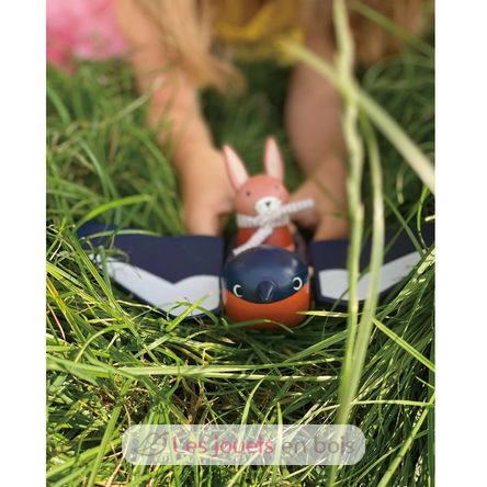 Hirondelle et son ami lapin en bois TL8387 Tender Leaf Toys 3