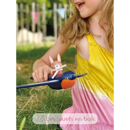 Hirondelle et son ami lapin en bois TL8387 Tender Leaf Toys 7
