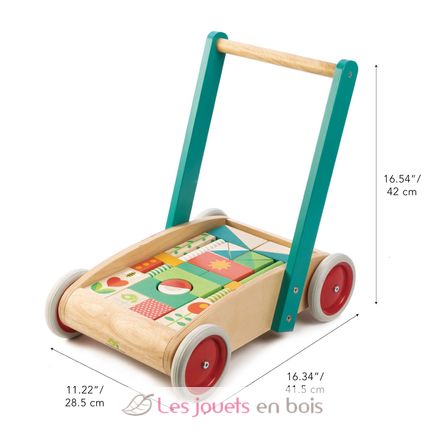 Chariot de marche avec blocs colorés TL8464 Tender Leaf Toys 7