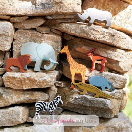 Set animaux en bois Safari TL8475 Tender Leaf Toys 2