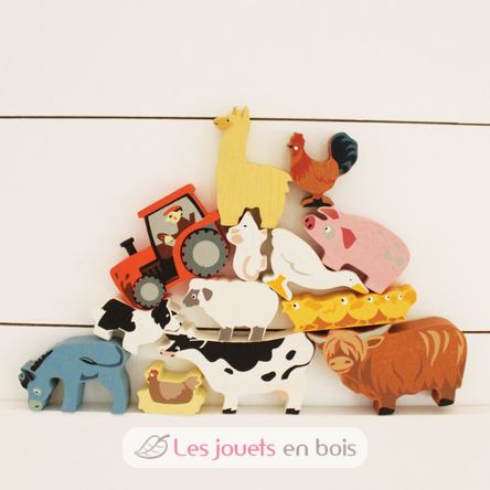 Set animaux en bois Ferme TL8483-1 Tender Leaf Toys 2