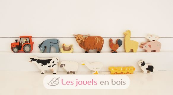 Set animaux en bois Ferme TL8483-1 Tender Leaf Toys 3