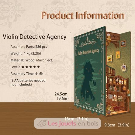 Book Nook Agence de détectives Violin T-TQ117 Tonecheer 5