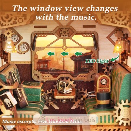 Book Nook Infinity Train Fantaisie vapeur T-TQ442 Tonecheer 4