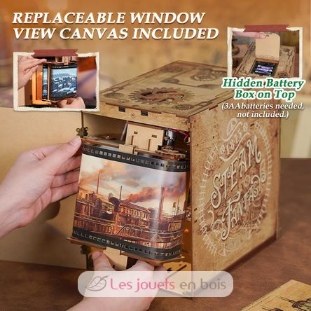 Book Nook Infinity Train Fantaisie vapeur T-TQ442 Tonecheer 5