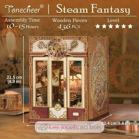Book Nook Infinity Train Fantaisie vapeur T-TQ442 Tonecheer 3