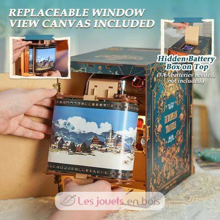 Book Nook Infinity Train Voyages en Europe T-TQ443 Tonecheer 5