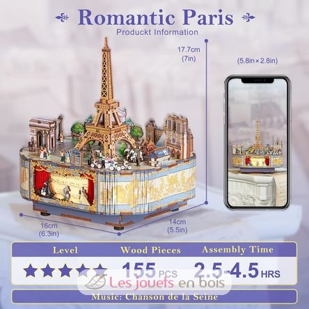 DIY Boite à musique Paris romantique T-TQ036 Tonecheer 5