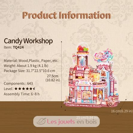 Puzzle 3D mécanique L'Atelier des confiseries T-TQ424 Tonecheer 6