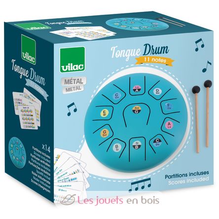 Tongue Drum en métal 11 notes V8381 Vilac 3