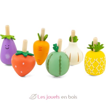 Lot de 6 toupies fruits et légumes UL24154 Ulysse 1