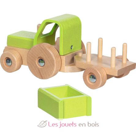 Tracteur avec remorque vert GK55838 Goki 3