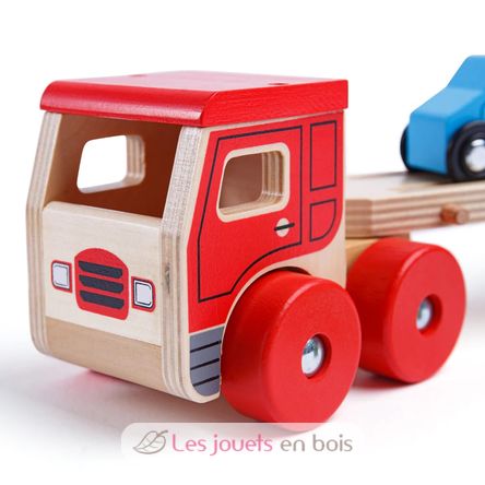 Camion transporteur de voitures BJ797 Bigjigs Toys 5