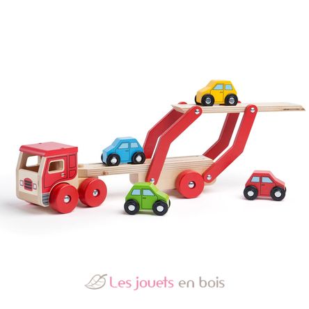 Camion transporteur de voitures BJ797 Bigjigs Toys 2