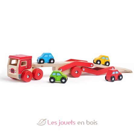 Camion transporteur de voitures BJ797 Bigjigs Toys 3