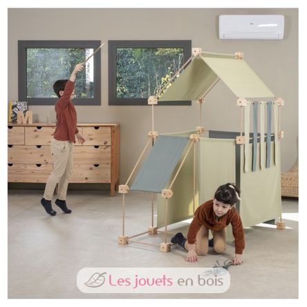 Jeu De Construction Bois Trigonos Family Arbaro - À Partir De 3 Ans, Dimensions 83x16x16 Cm