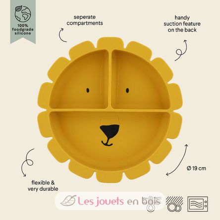 Assiette à compartiments en silicone Mr Lion TX-96-429 Trixie 3