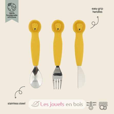 Couverts 3 pièces en silicone Mr Lion TX-96-432 Trixie 2