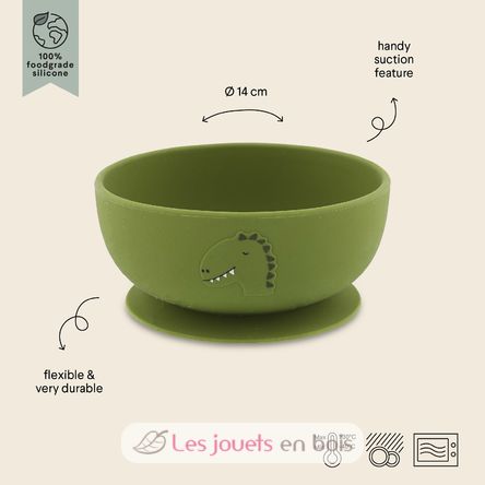 Bol en silicone avec ventouse Mr Dino TX-96-440 Trixie 2