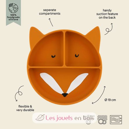 Assiette à compartiments en silicone Mr Fox TX-96-445 Trixie 3