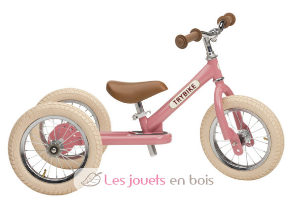 Trybike Draisienne évolutive 2 en 1 rose TBS-3-VIN-PINK Trybike 3