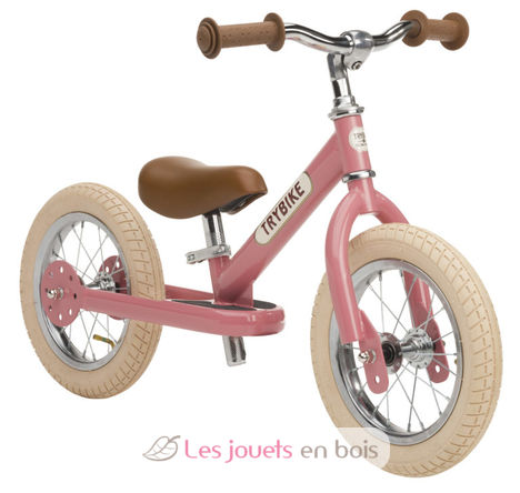 Trybike Draisienne acier vintage rose TBS-2-PIN-VIN Trybike 2