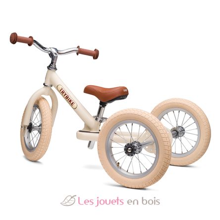 Trybike Draisienne évolutive 2 en 1 crème mat TBS-3-CRM-VIN Trybike 2
