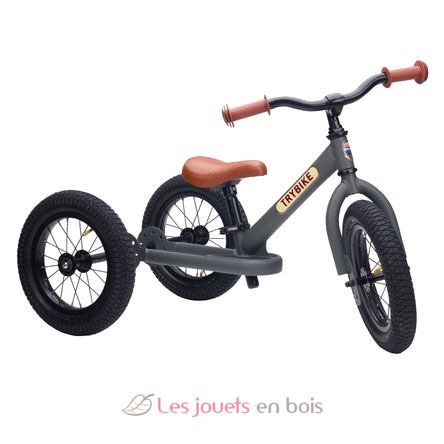 Trybike Draisienne évolutive 2 en 1 gris mat TBS-3-ANTM Trybike 1