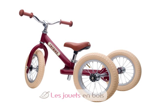 Trybike Draisienne évolutive 2 en 1 rouge mat TBS-3-REDM-VIN Trybike 2