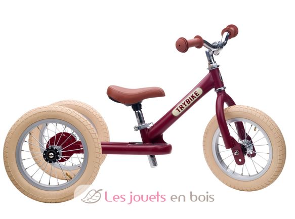 Trybike Draisienne évolutive 2 en 1 rouge mat TBS-3-REDM-VIN Trybike 3