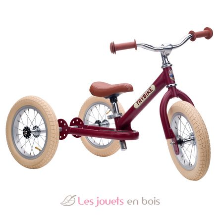 Trybike Draisienne évolutive 2 en 1 rouge mat TBS-3-REDM-VIN Trybike 1