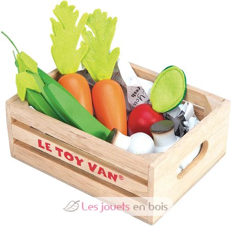 Petite cagette de légumes en bois