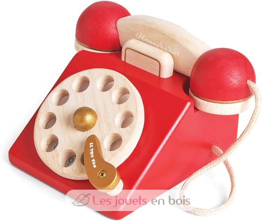 Téléphone vintage - Le Toy Van TV323 - Téléphone en bois pour enfant - Jouet  d'imitation