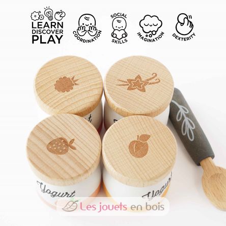 Ensemble de yaourts en bois TV340 Le Toy Van 3