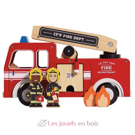 Camion de pompier en bois TV427 Le Toy Van 1
