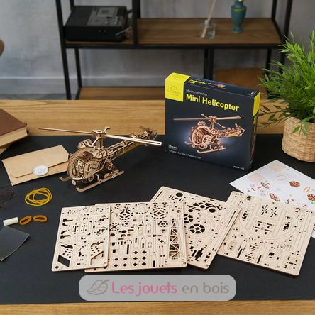 Puzzle 3D Mini Hélicoptère U-70225 Ugears 6