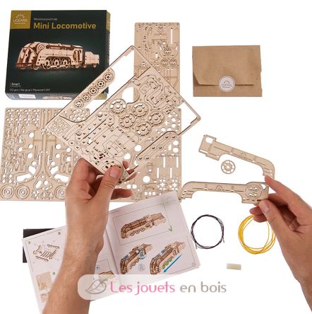 Puzzle 3D Mini locomotive U-70228 Ugears 2