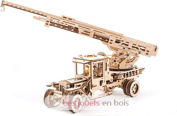 Puzzle 3D Camion de pompiers avec échelle U-70022 Ugears 2