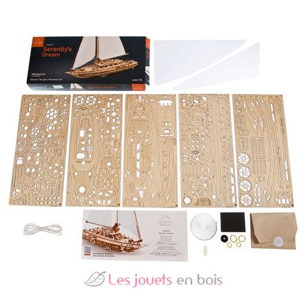 Puzzle 3D Bateau à voile Sérénité U-70224 Ugears 2