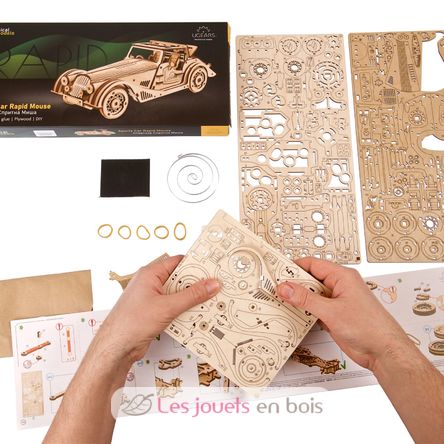 Puzzle 3D Voiture de sport Rapid Mouse U-70202 Ugears 4