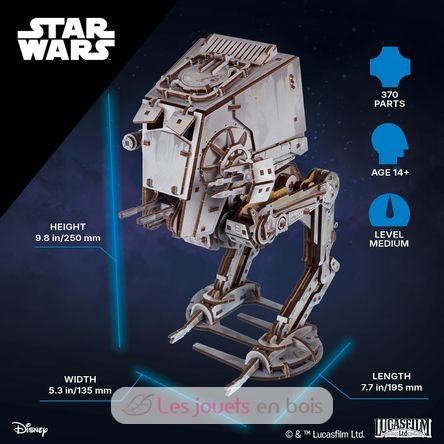Puzzle 3D AT-ST Walker Star Wars U-70268 Ugears 2