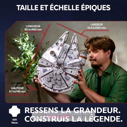 Puzzle 3D Faucon Millenium Star Wars U-70271 Ugears 3