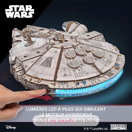 Puzzle 3D Faucon Millenium Star Wars U-70271 Ugears 7