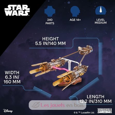 Puzzle 3D Podracer d’Anakin Skywalker U-70273 Ugears 2