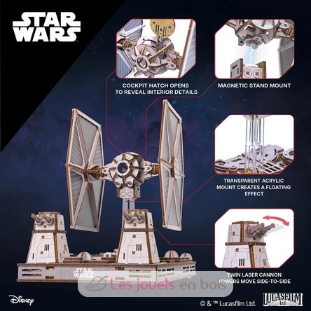 Puzzle 3D Chasseur TIE Star Wars U-70270 Ugears 4