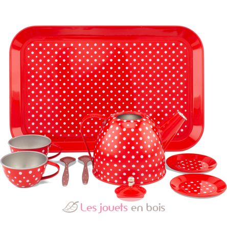 Dinette en métal rouge à pois UL5076 Ulysse 4