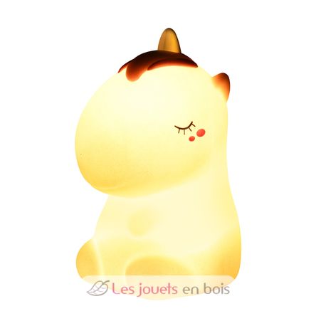 Veilleuse Licorne rose pailletée avec télécommande LL-UNIPINKR Little L 4