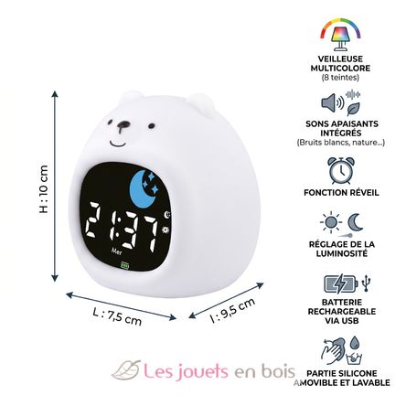Veilleuse réveil Réveillou le nounours UL8159 Ulysse 4